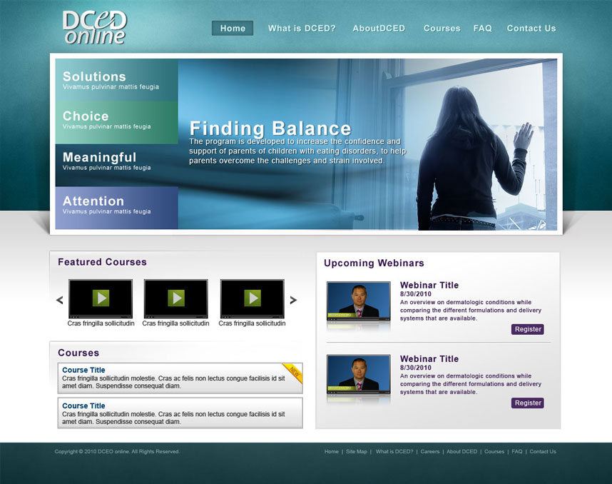 DCED Online desktop view